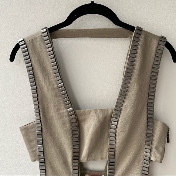 Sass & Bide Embellished Linen Cut Out Mini Dress - Picture 10 of 12